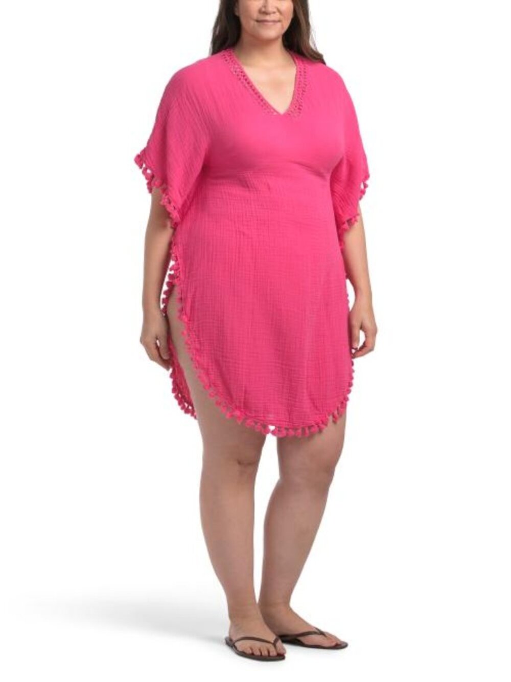 MICHAEL STARS Made In Usa Holly Tassel Trim Cover-up Dress